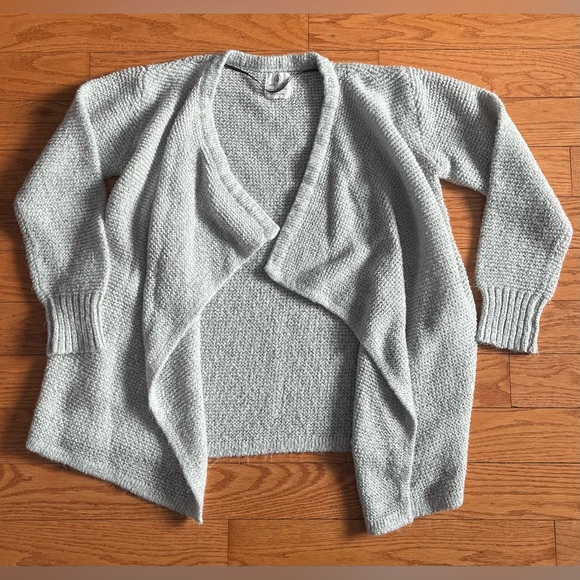 Women’s Volcom Open Front Cardigan Long Sleeve Light Gray - Picture 9 of 10